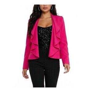 Inc International Concepts Draped Pink Small Women’s Jacket Blazer Zip Closure